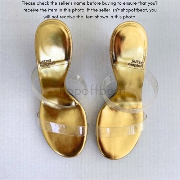NEW Jeffrey Campbell Deity Sandal Clear Gold 11 - Picture 6 of 16